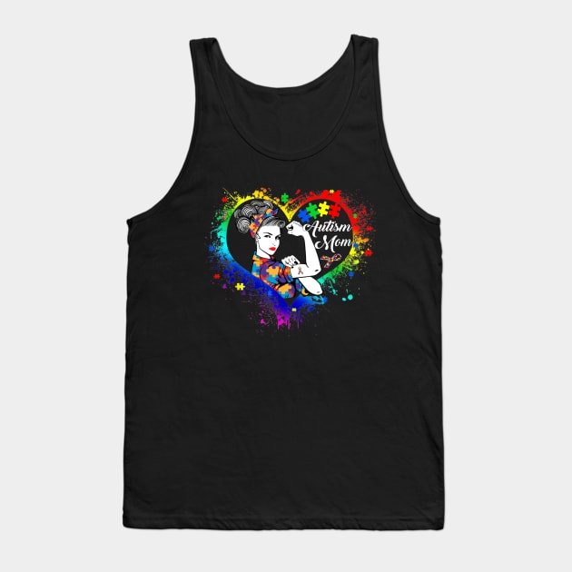 Proud Mom Autism Awareness Family Matching Shirt Tank Top by WoowyStore